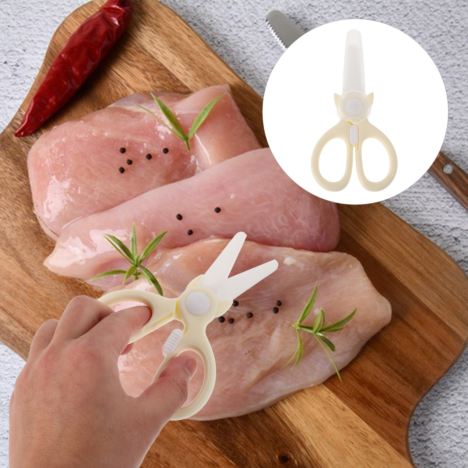 Baby Food With Meat - Safe Ceramic Baby Food Cutter Scissors