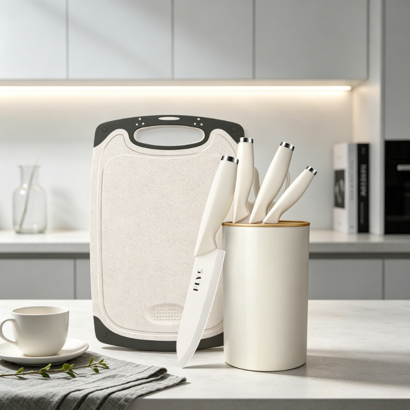 Baby Food Knife Set - Ceramic Knife & Cutting Board Set,