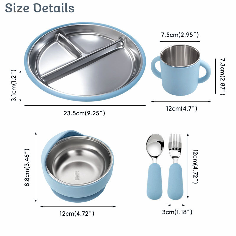 Stainless Steel Plate Personal - огляд і ціна Baby Food Chart