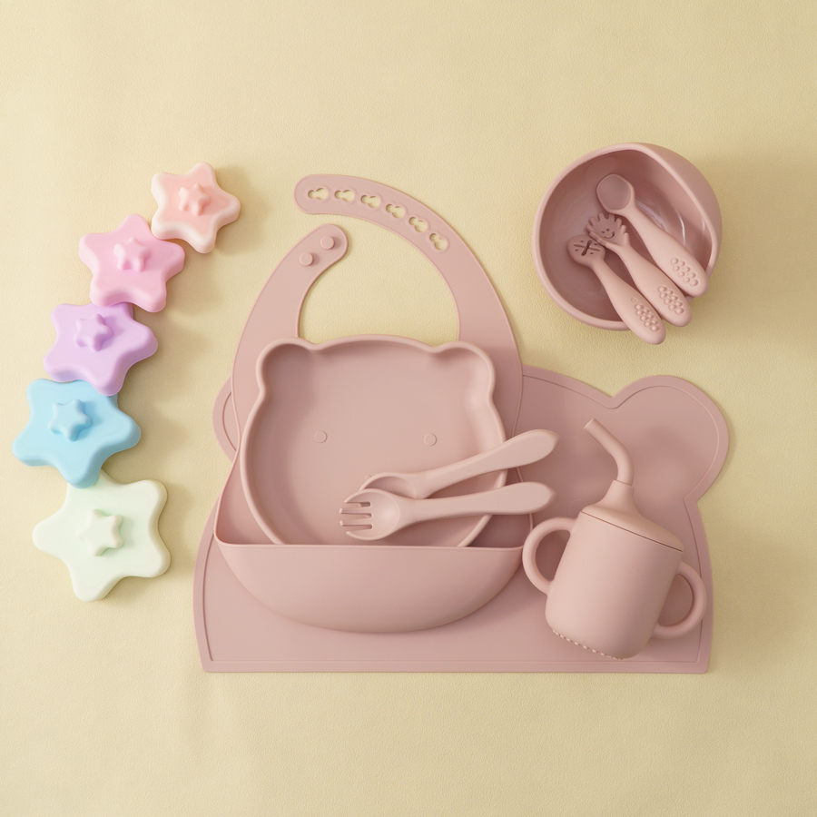 8PCS Silicone Baby Feeding Set - огляд і ціна Baby Food Tray
