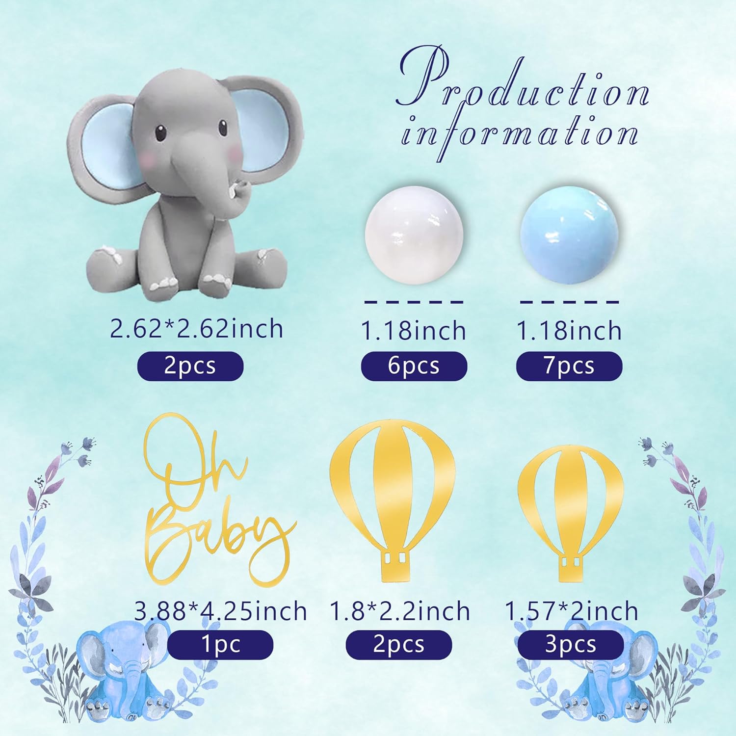 Elephant Cake Decoration Baby  - огляд і ціна Baby Food Mixer