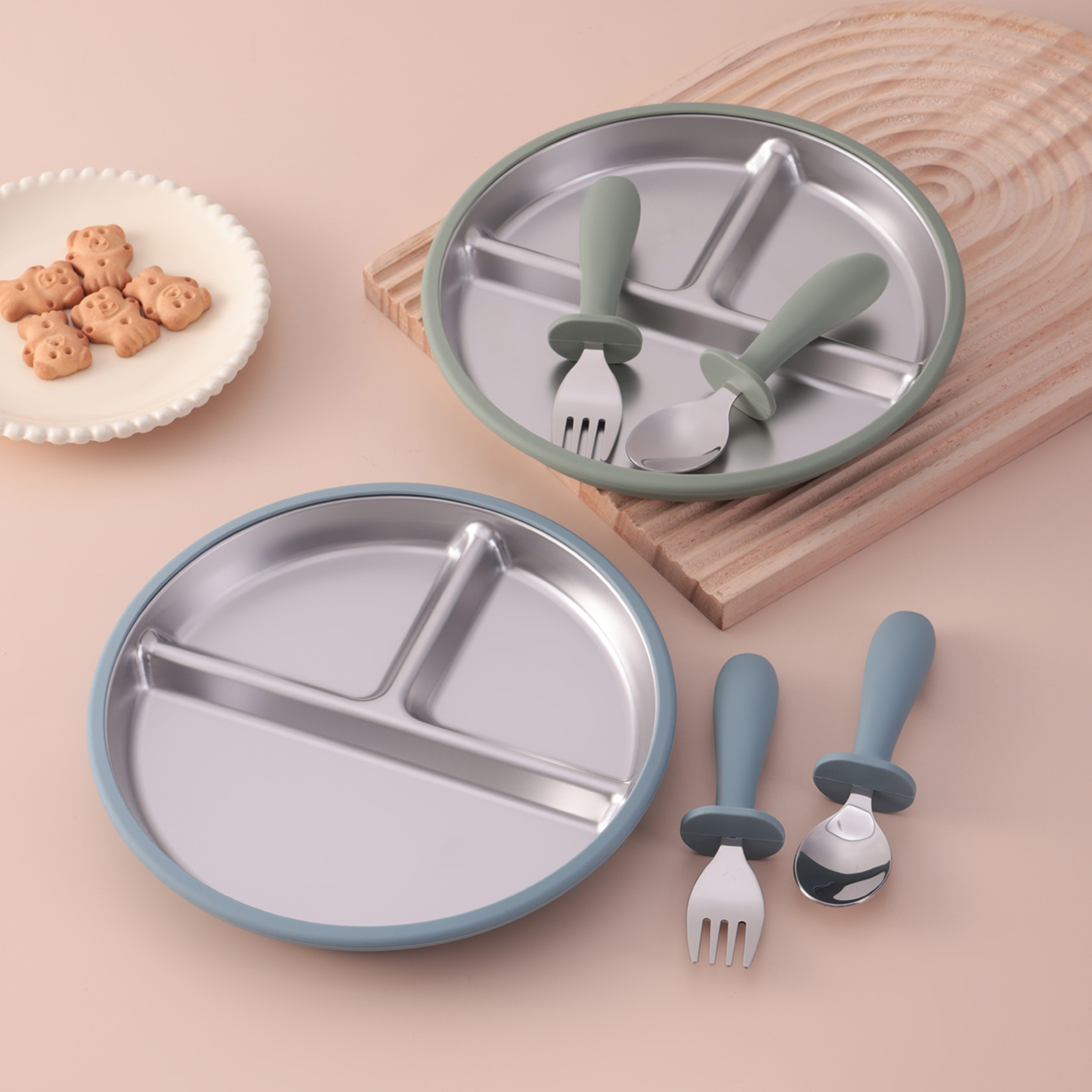 3PCS Silicone Stainless Steel  - огляд і ціна Baby Food Menu