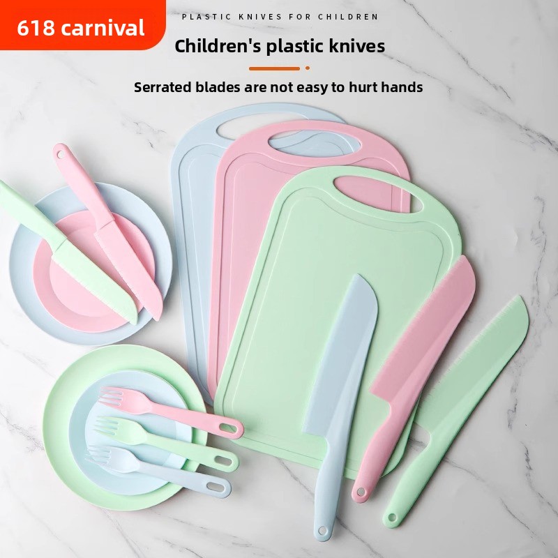 Non-slip plastic kitchen knife - огляд і ціна Baby Food Knife Set