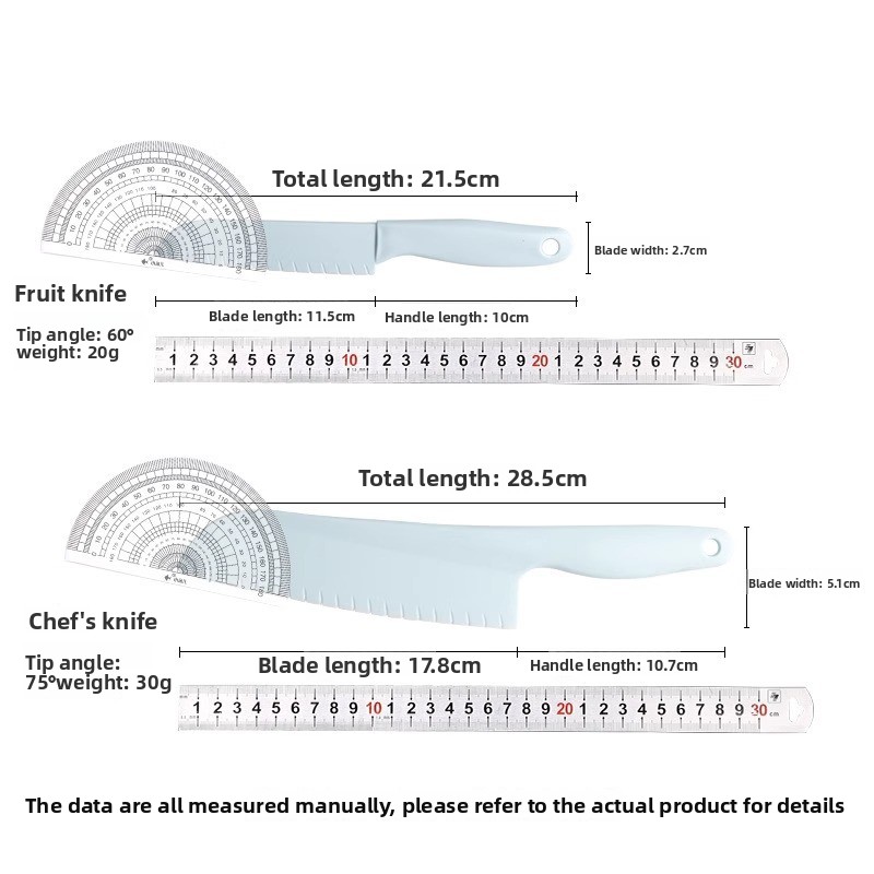 Non-slip plastic kitchen knife - огляд і ціна Baby Food Knife Set