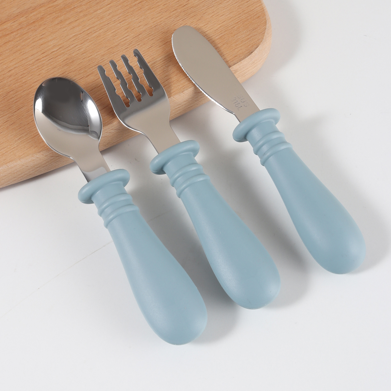 Custom Silicone Spoon & Fork K - огляд і ціна Baby Food Knife Set