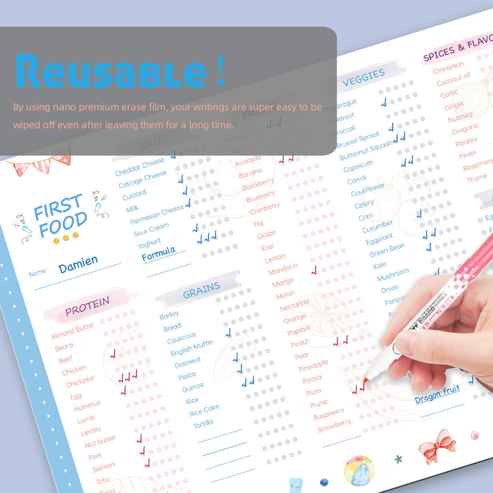 Baby First Foods Checklist Mag - огляд і ціна Baby Food Chart