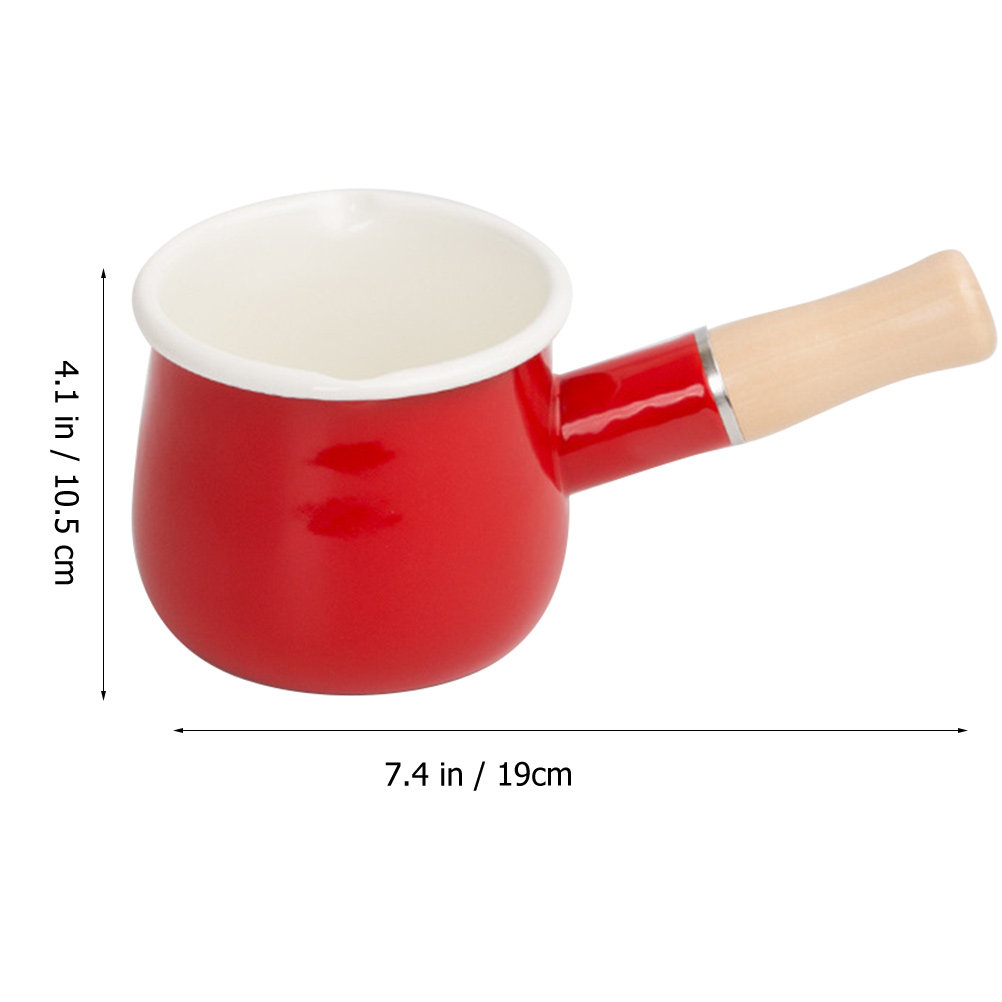 Enamel Milk Pot Small Milk Pan - огляд і ціна Baby Kitchen Food