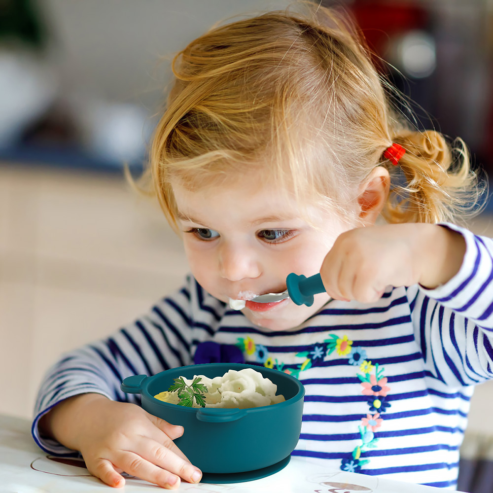 3Pcs Baby Bowl Plate Spoons Si - огляд і ціна Baby Food Menu