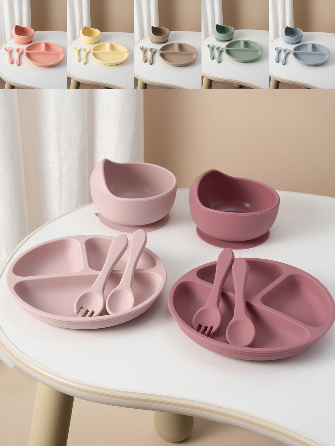 4PCS Baby Silicone Feeding Set - огляд і ціна Baby Food Menu