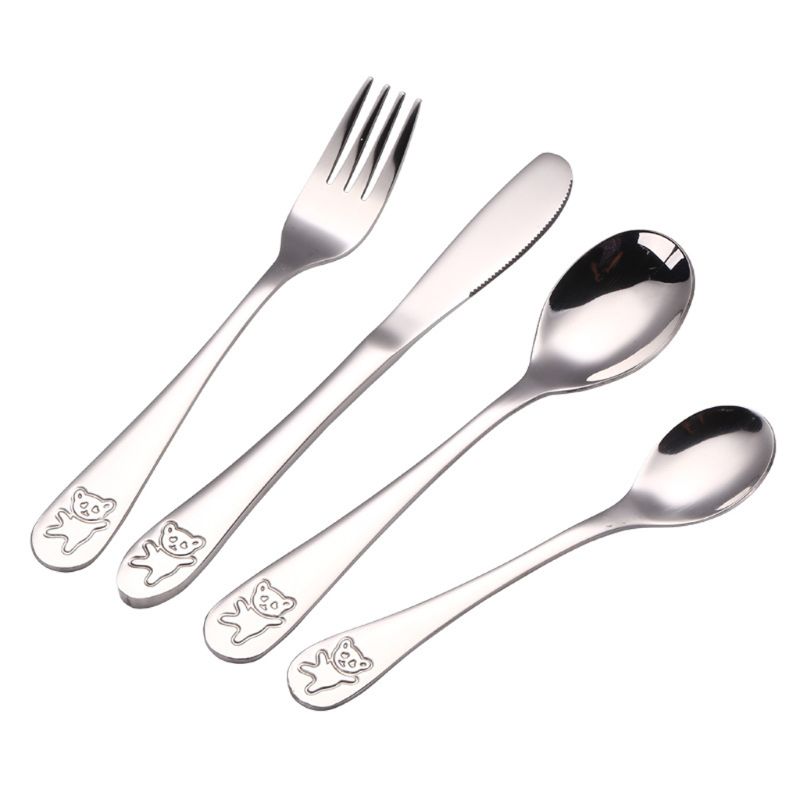4 Pcs/set Baby Teaspoon Spoon  - огляд і ціна Baby Food Knife Set
