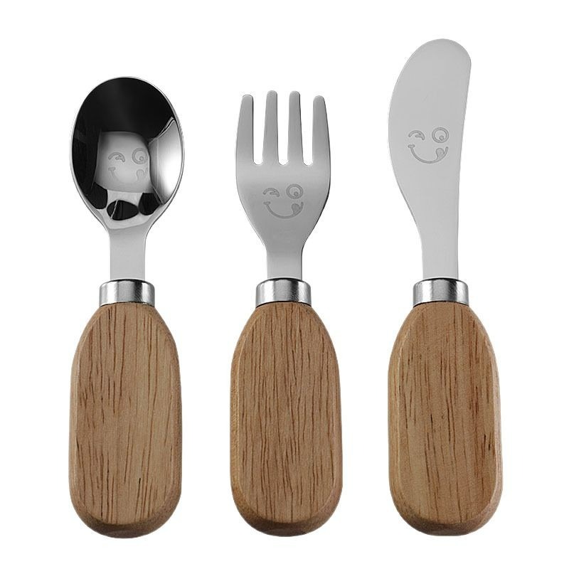 3Pcs Cute Kids Cutlery Set Woo - огляд і ціна Baby Food Knife Set