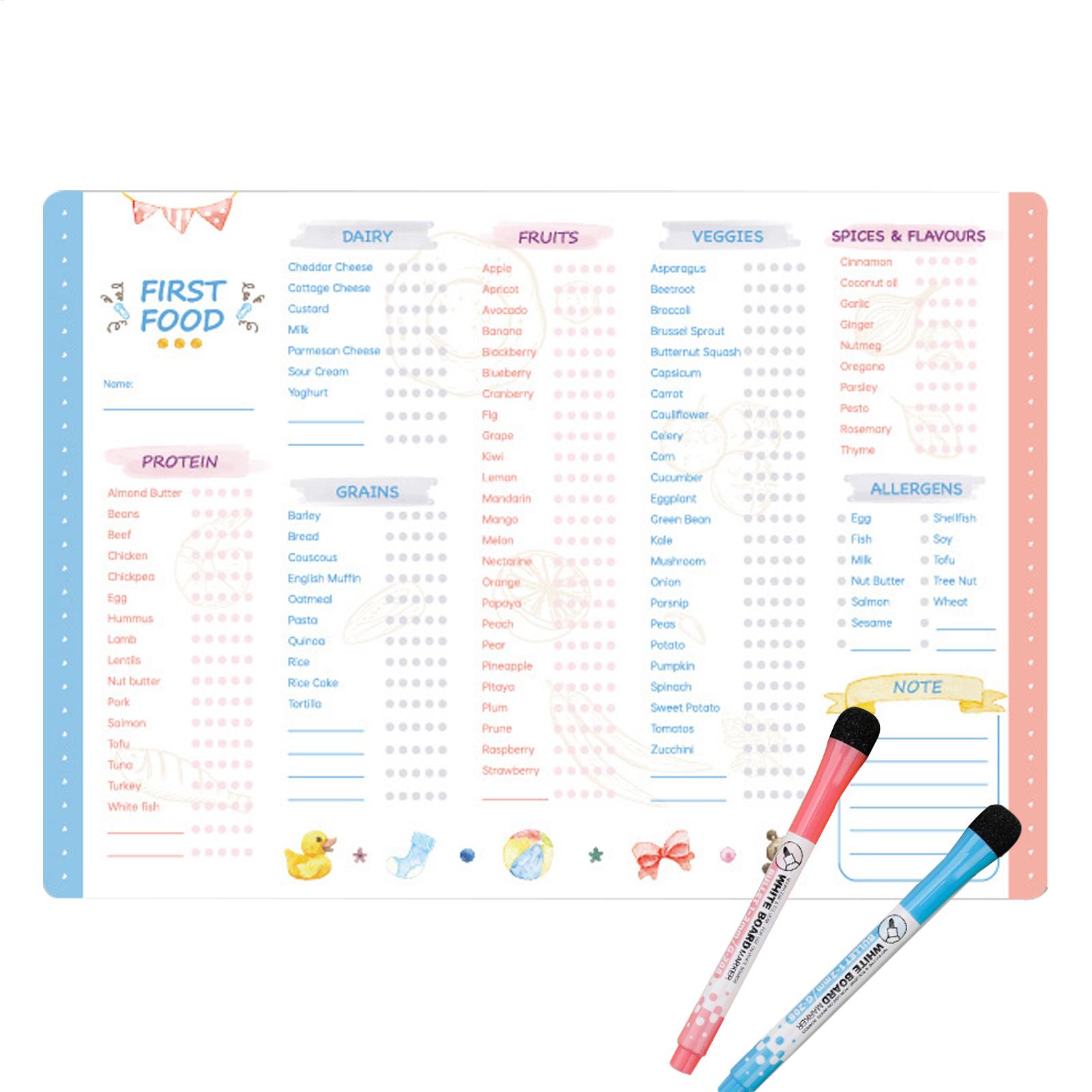 First Foods Chart Magnetic Bab - огляд і ціна Baby Food Chart