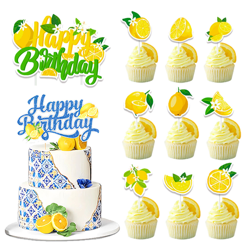 Lemon Cupcake Toppers Summer C - огляд і ціна Baby 1 Year Food