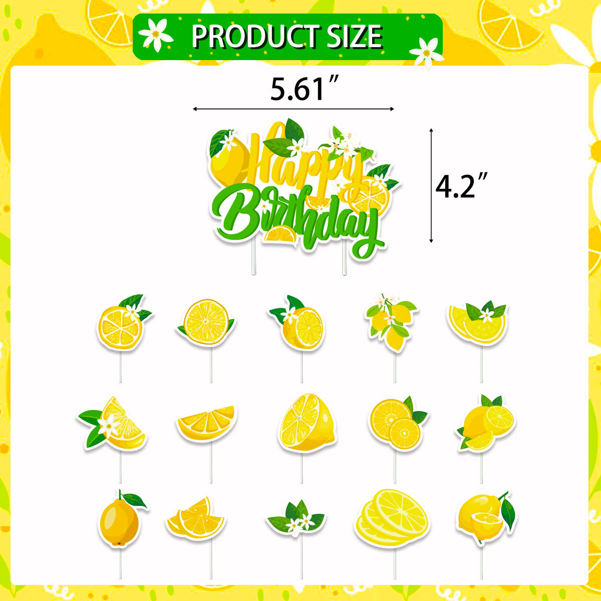 Lemon Cupcake Toppers Summer C - огляд і ціна Baby 1 Year Food