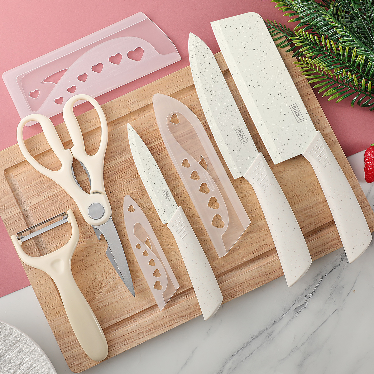 Five-piece beige stainless ste - огляд і ціна Baby Food Knife Set