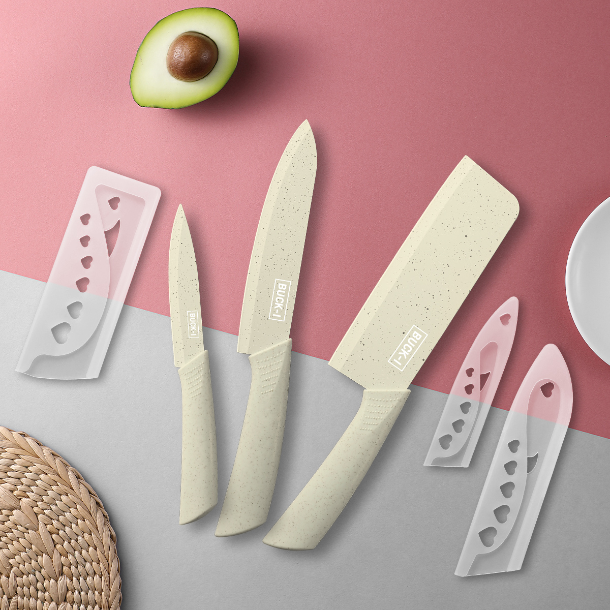 Five-piece beige stainless ste - огляд і ціна Baby Food Knife Set
