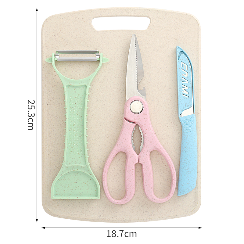Wheat straw cutting board four - огляд і ціна Baby Food Knife Set