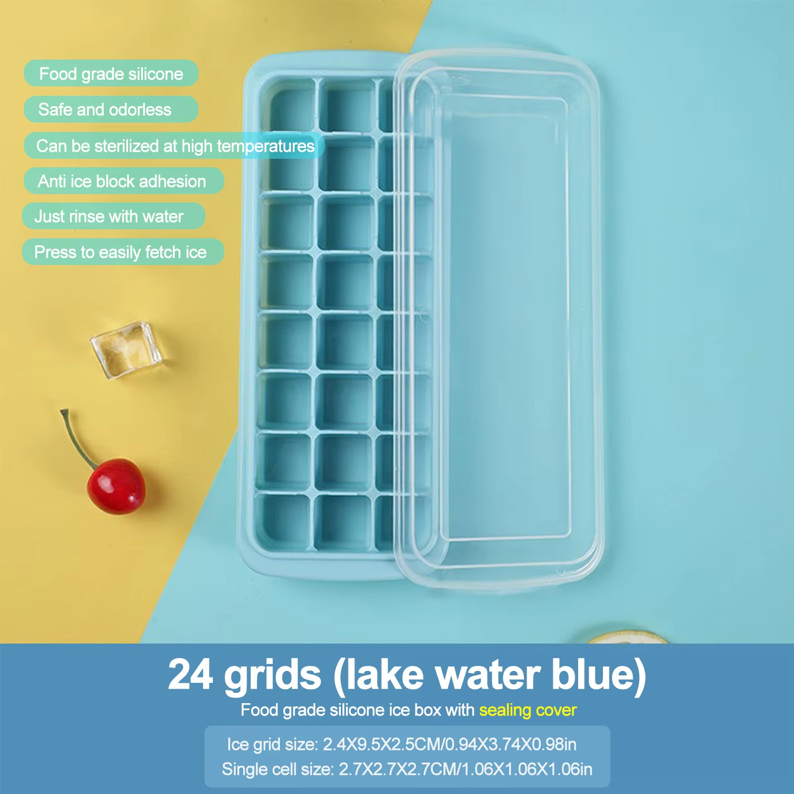 Silicone Ice Cubes Tray with L - огляд і ціна Baby 1 Year Food