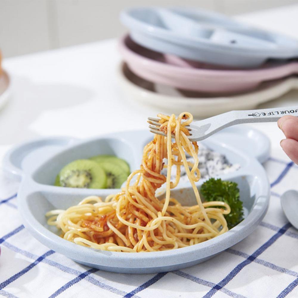 3Pcs/Set Baby Bowl+Spoon+Fork  - огляд і ціна Baby Food Menu
